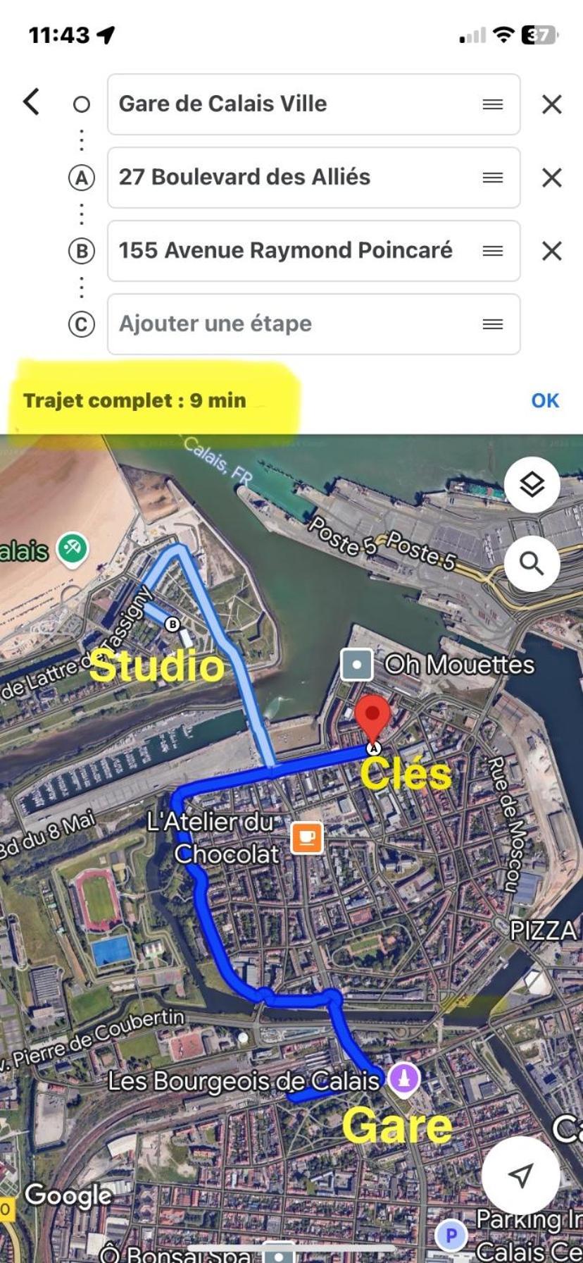 Studio Horizon Bleu, Vue Mer Calais Exterior photo